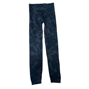 SPANX Leggings Small Black Camo Seamless Workout Sculpting‎ Shape  Wear